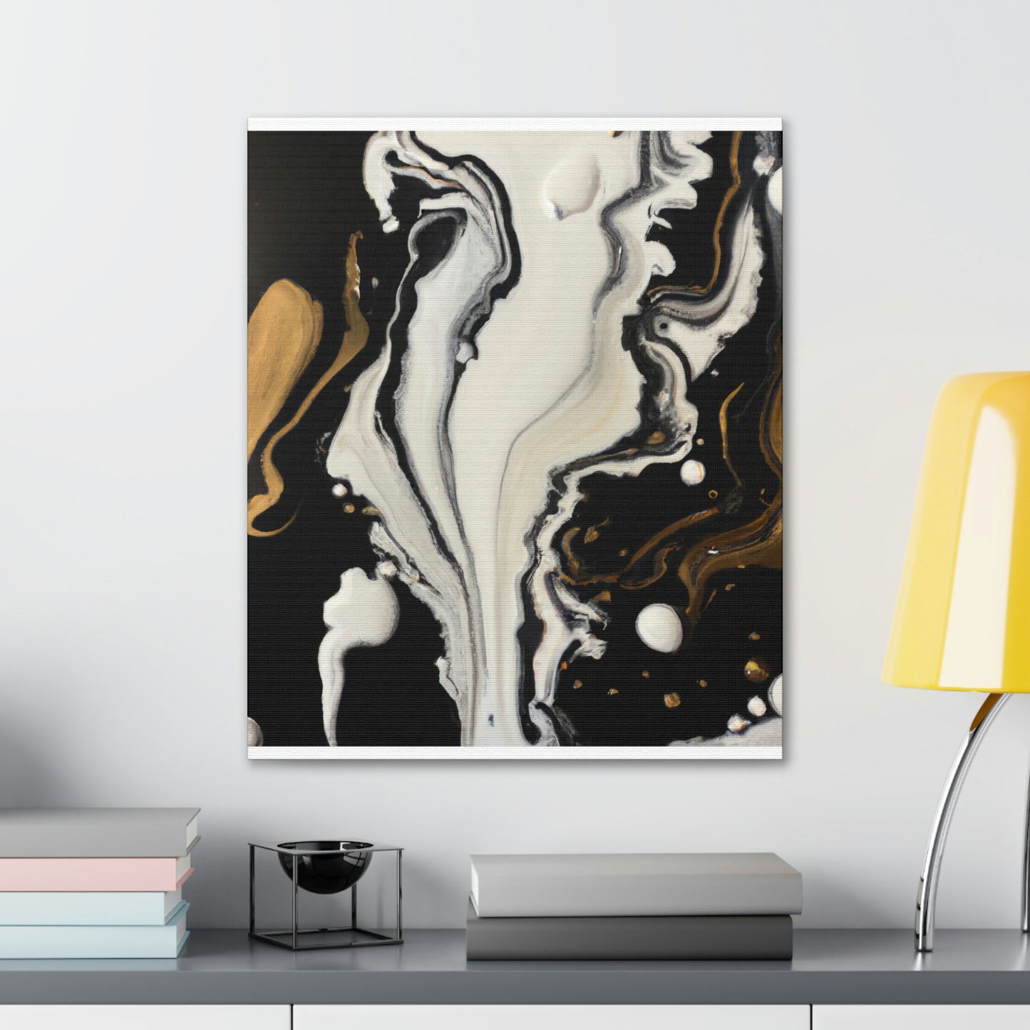 Gold Splash Galaxy. - Canvas