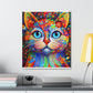 Floral Feline. - Canvas