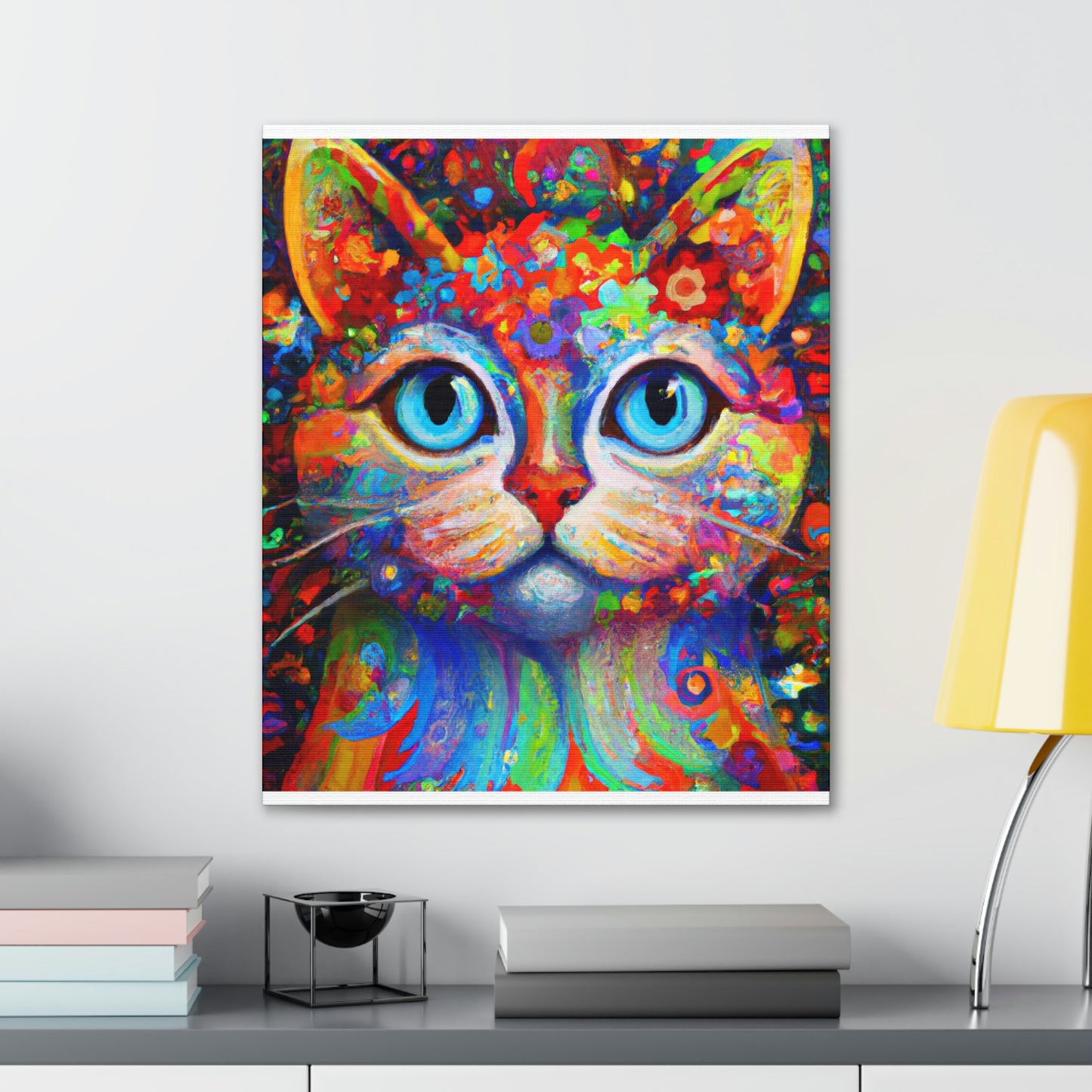 Floral Feline. - Canvas