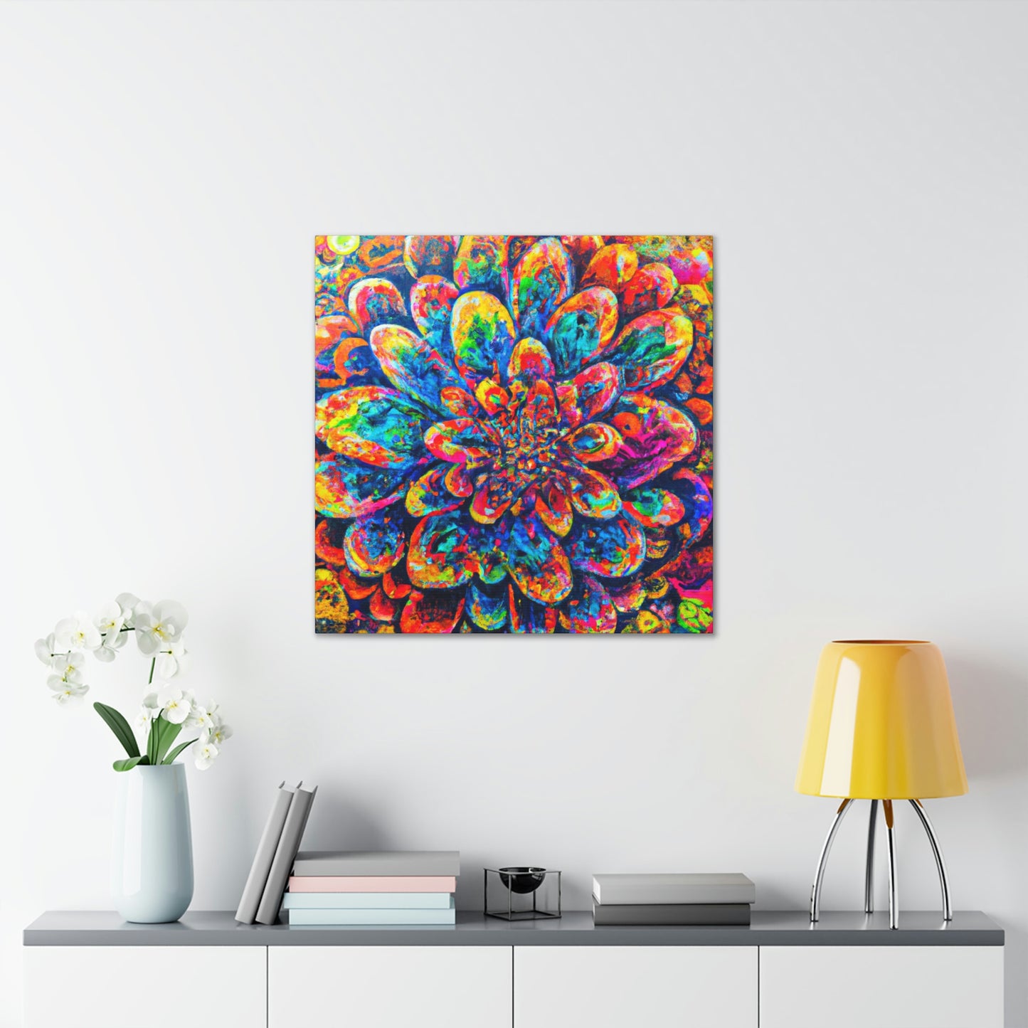 Psychedelic Bloom. - Canvas