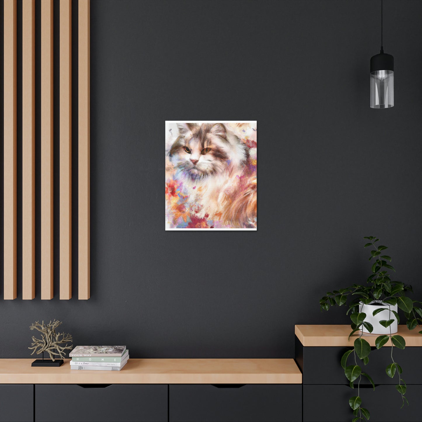 Feline Flora. - Canvas