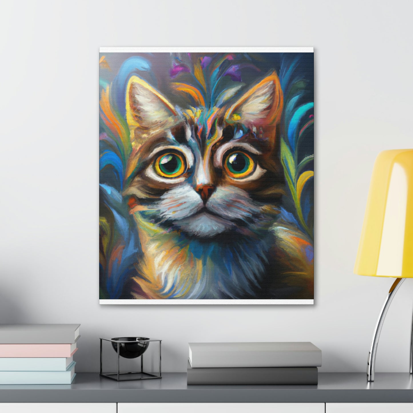 Rainbow Whiskers. - Canvas