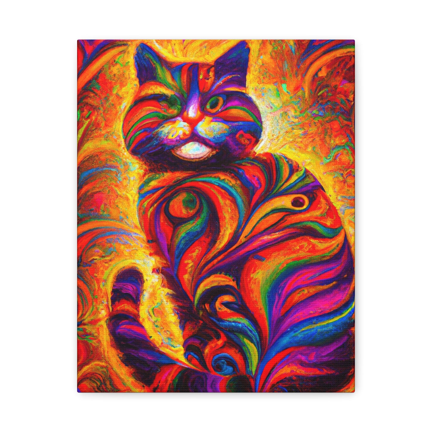 Feline Floral - Canvas