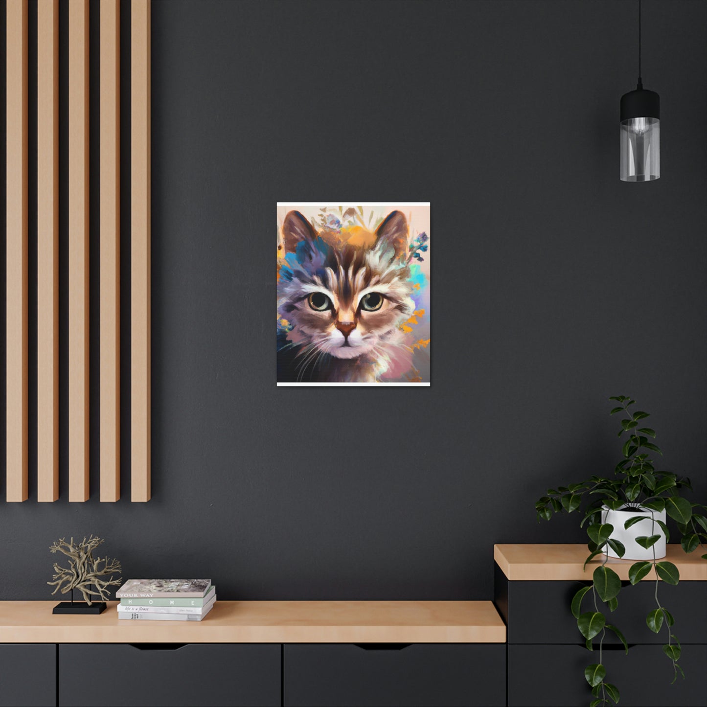 Feline Floral. - Canvas