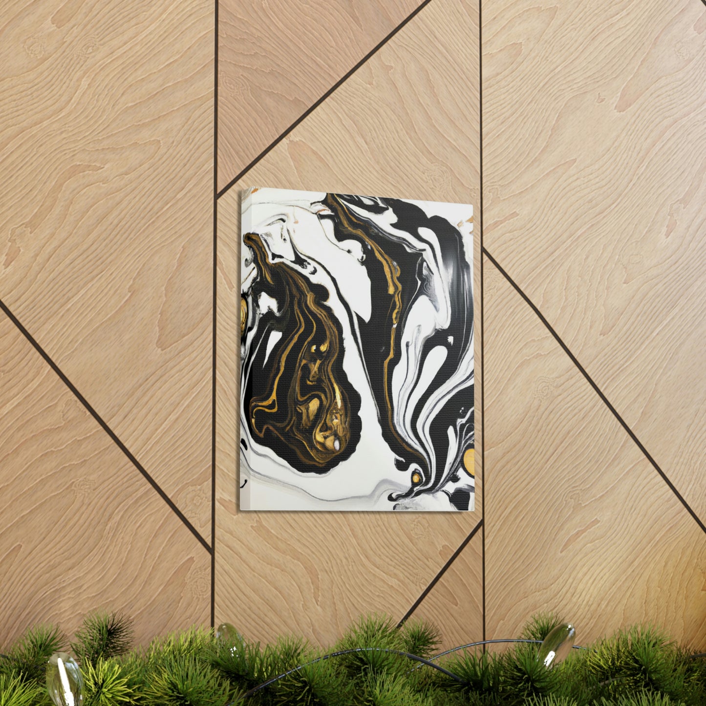 Ebony Gilded Flux - Canvas