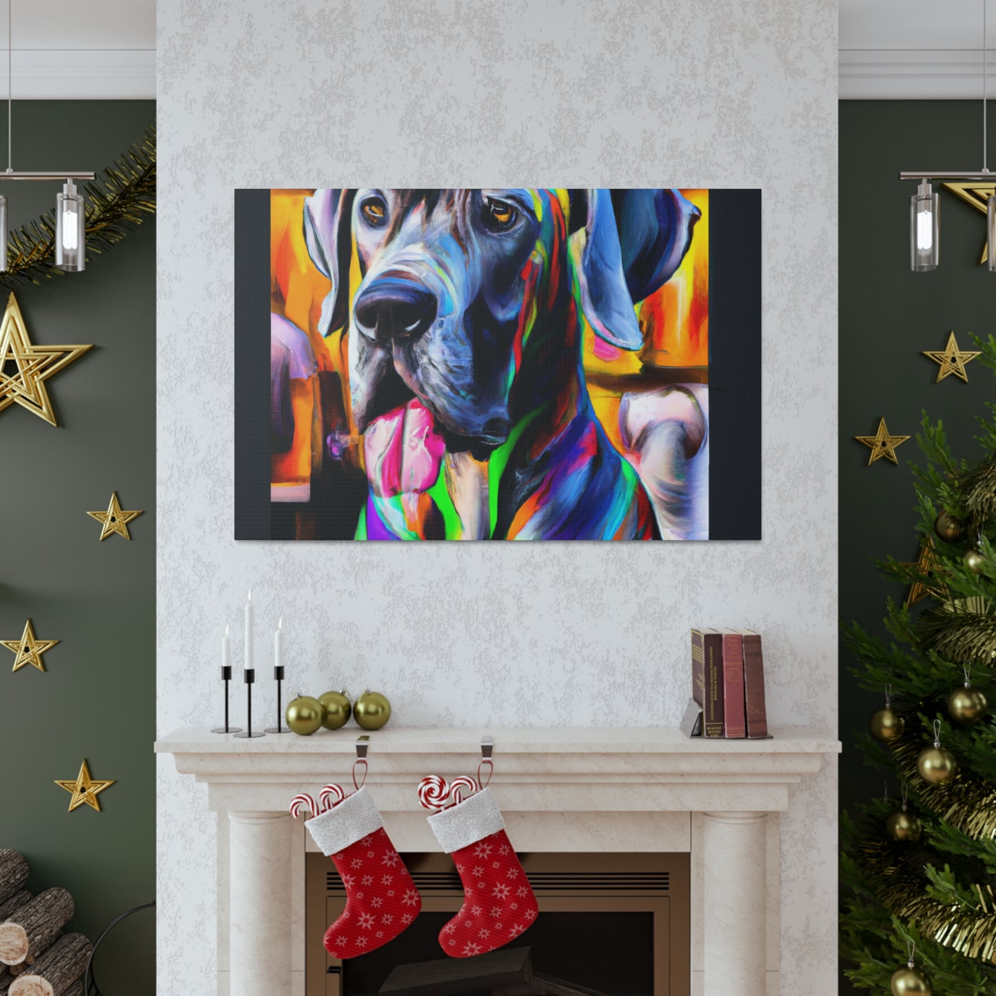 Colorful Canine Joy - Canvas