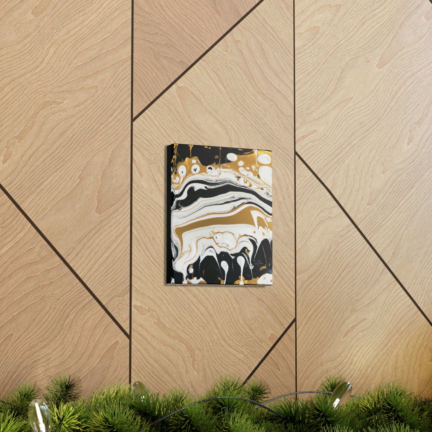 Golden Flux Swirls - Canvas