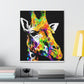 Multi-Hued Giraffe - Canvas