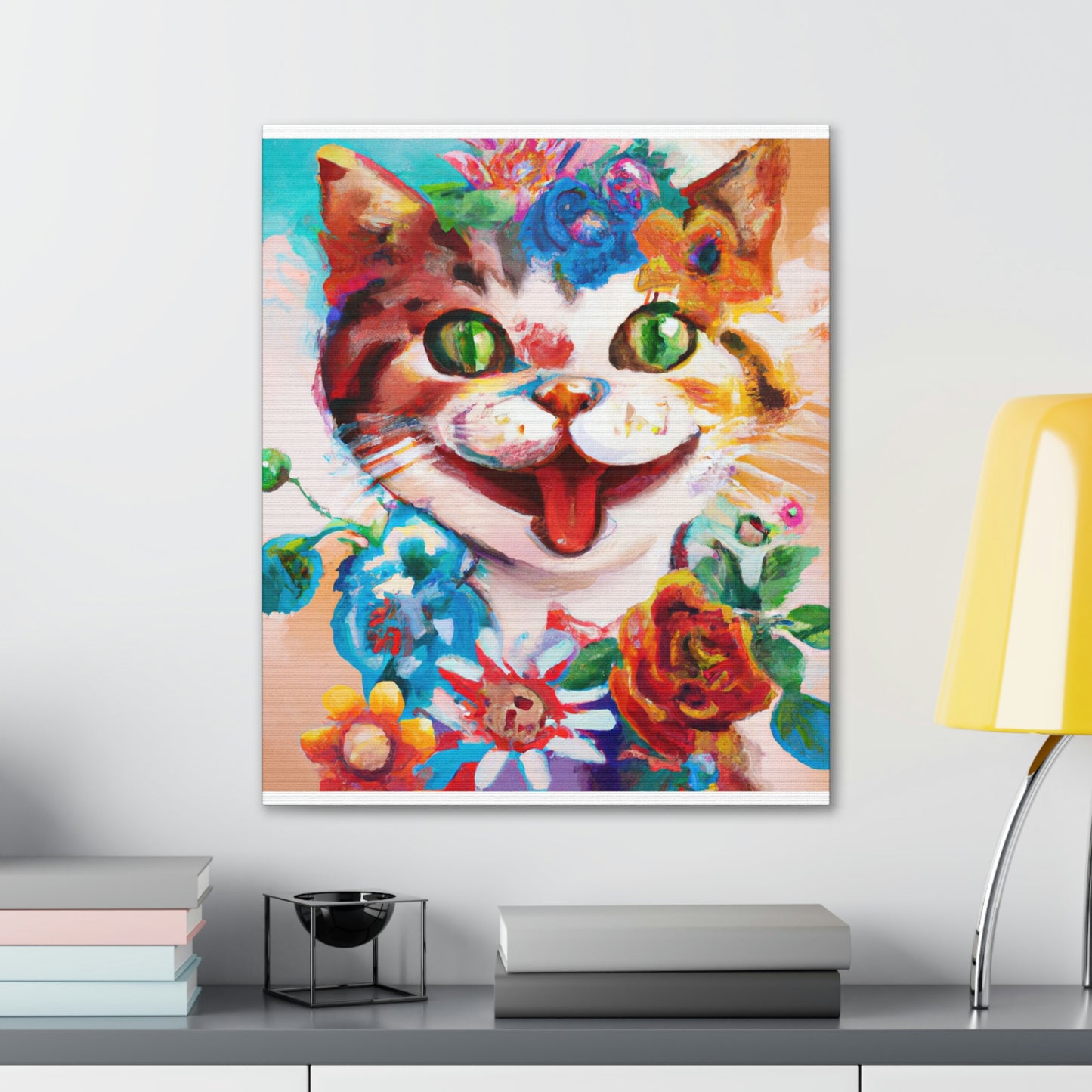 Feline Florals - Canvas