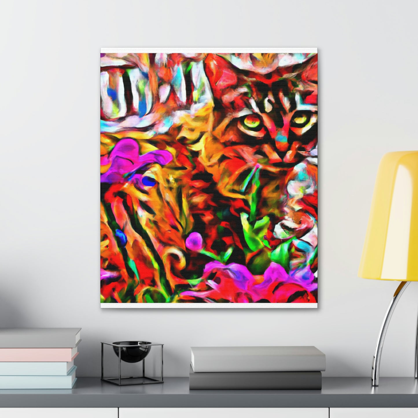 1. "Colored Flower Mix"
2. "Multi Flowered Cat"
3. "Digital Room Mix" - Canvas