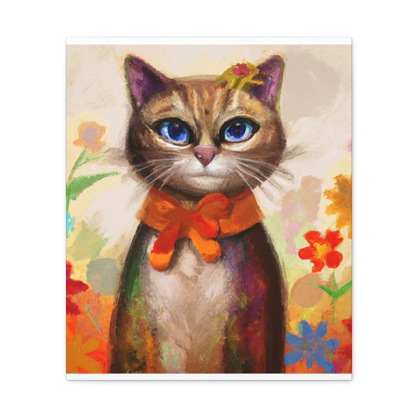 Feline Flora - Canvas