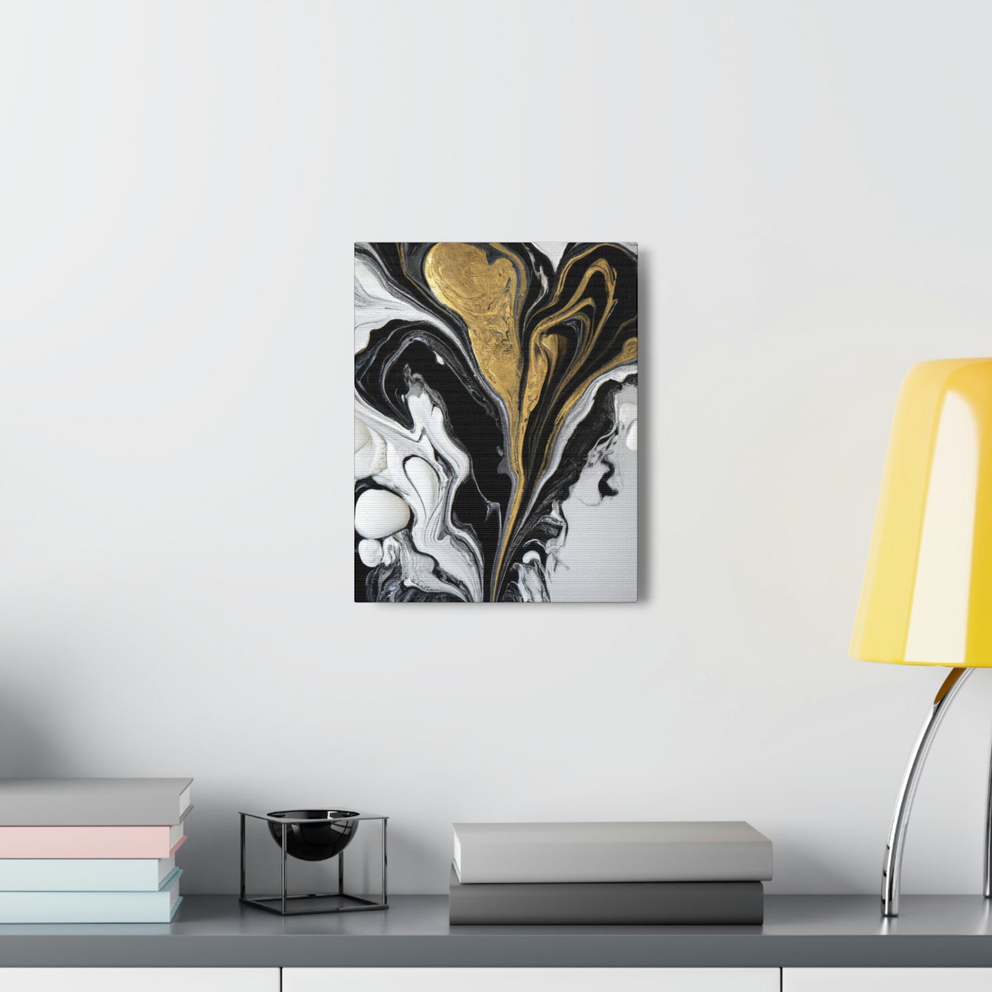 Golden Splatter Mosaic - Canvas