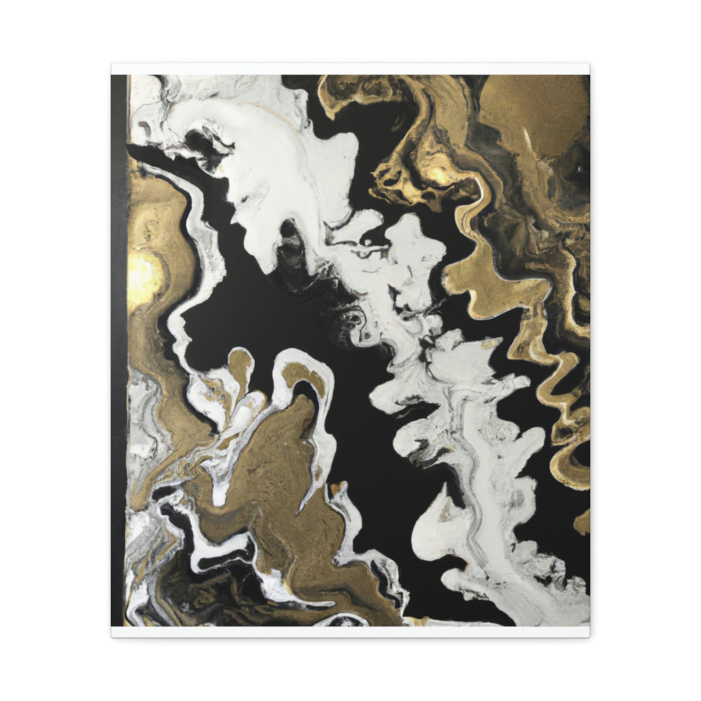 Gold Fluid Cascade. - Canvas