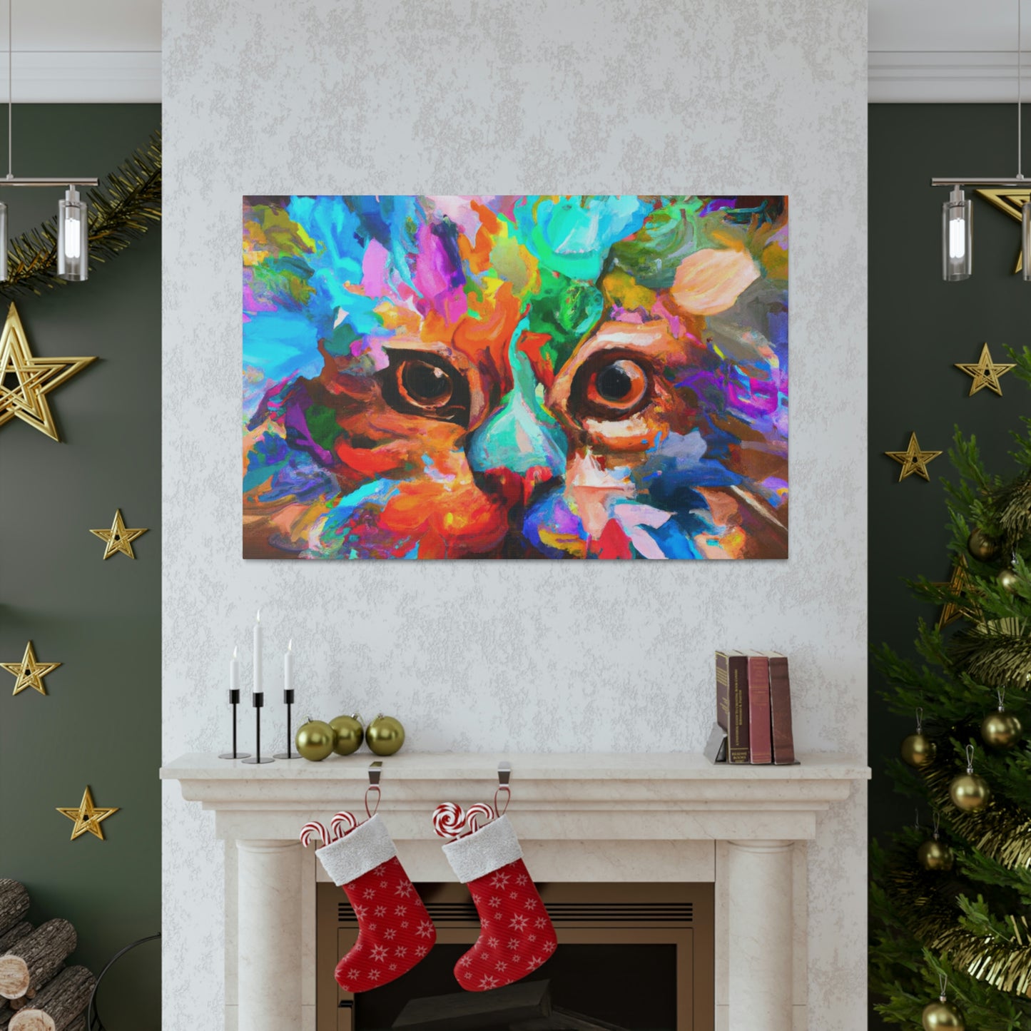 "Floral Feline" - Canvas