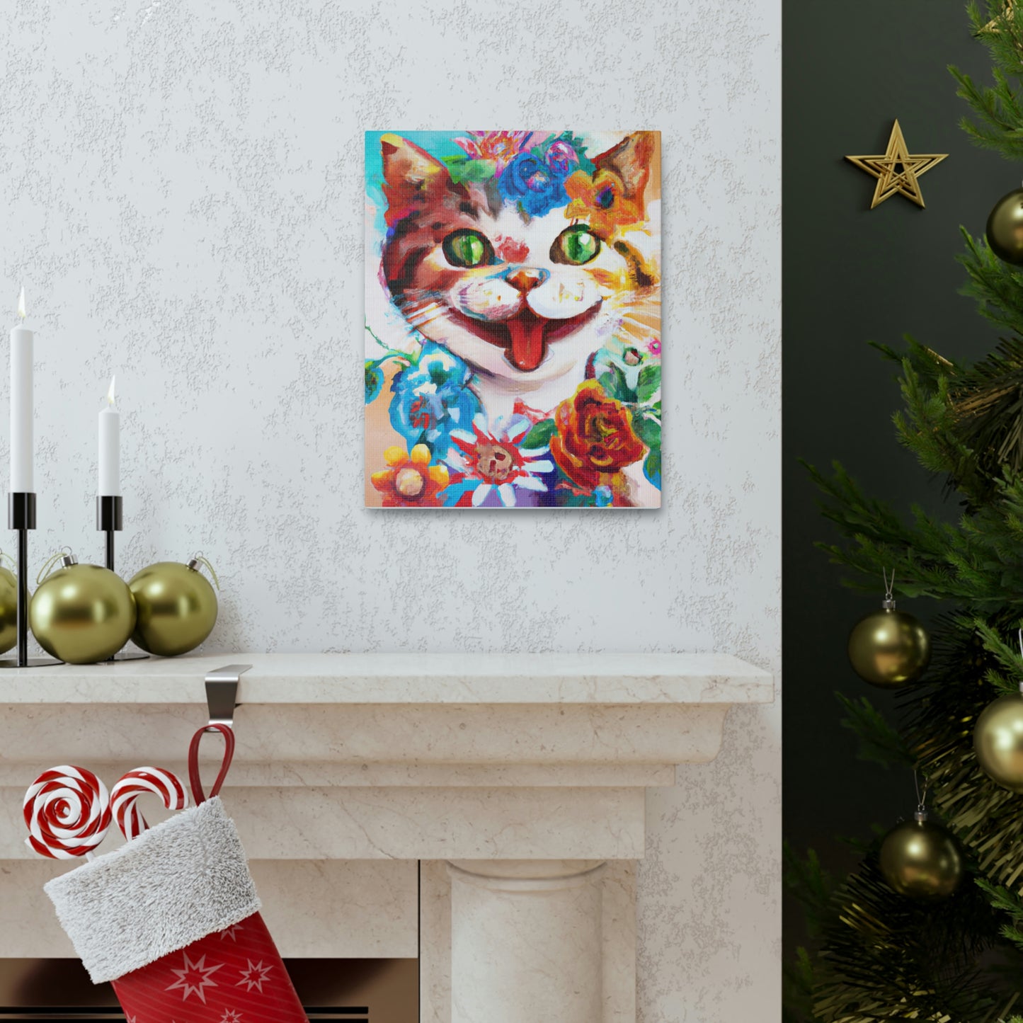 Feline Florals - Canvas