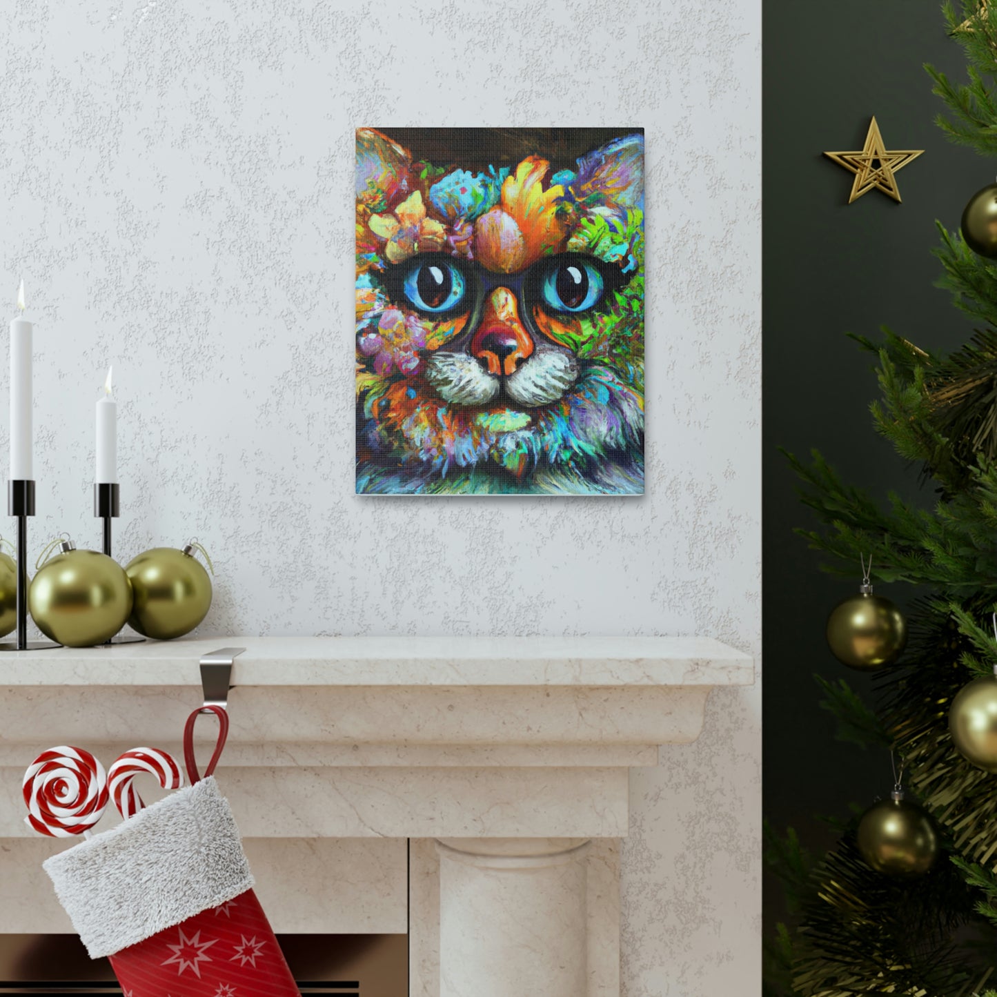 Blissful Cat - Canvas