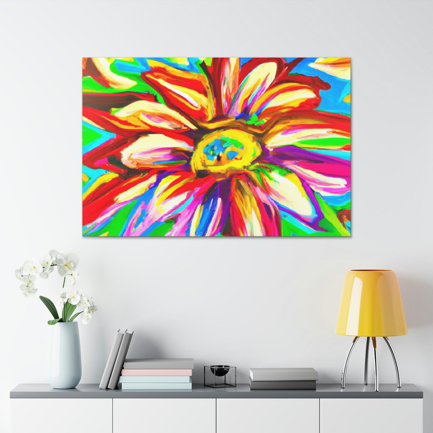Vivid Floral Vibe. - Canvas