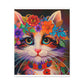 Flower Cat. - Canvas