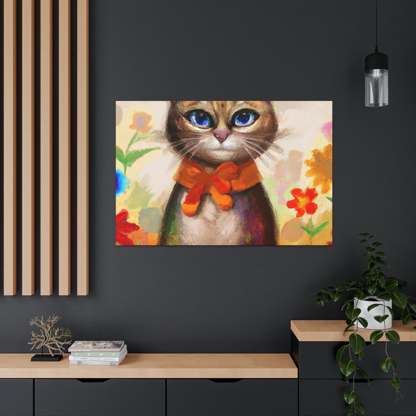 Feline Flora - Canvas