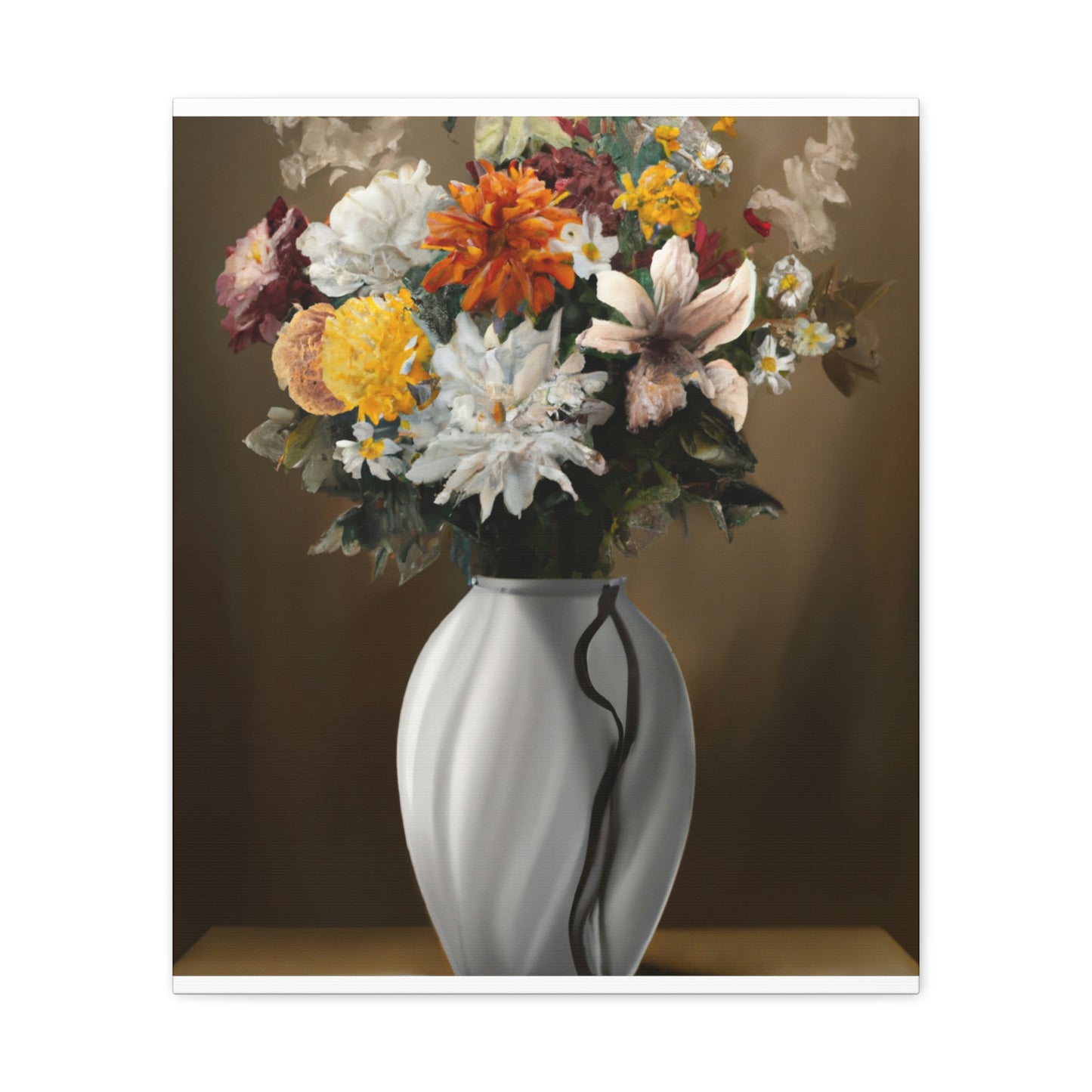 "Delicate Vase Blooms" - Canvas