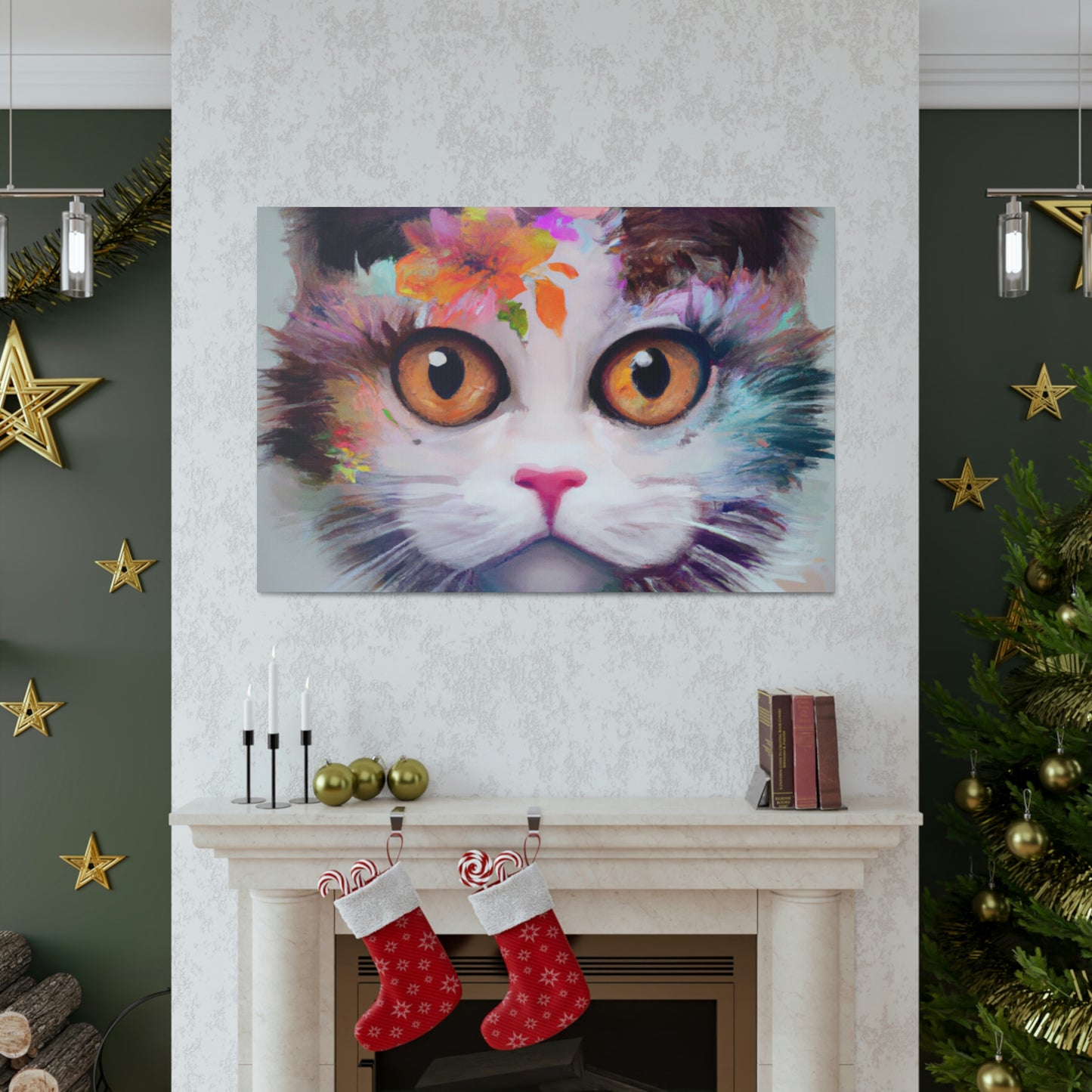 Floral Feline - Canvas