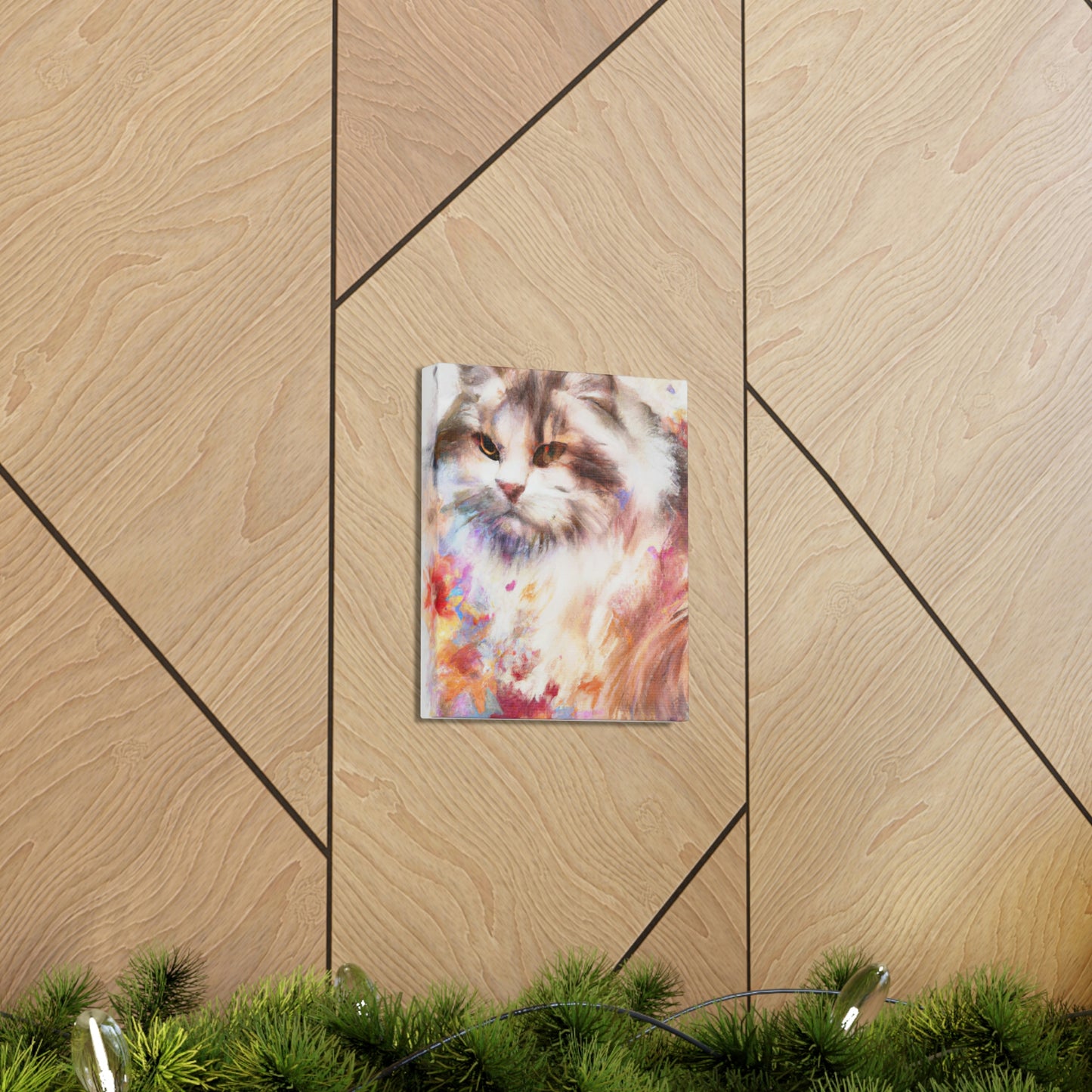 Feline Flora. - Canvas