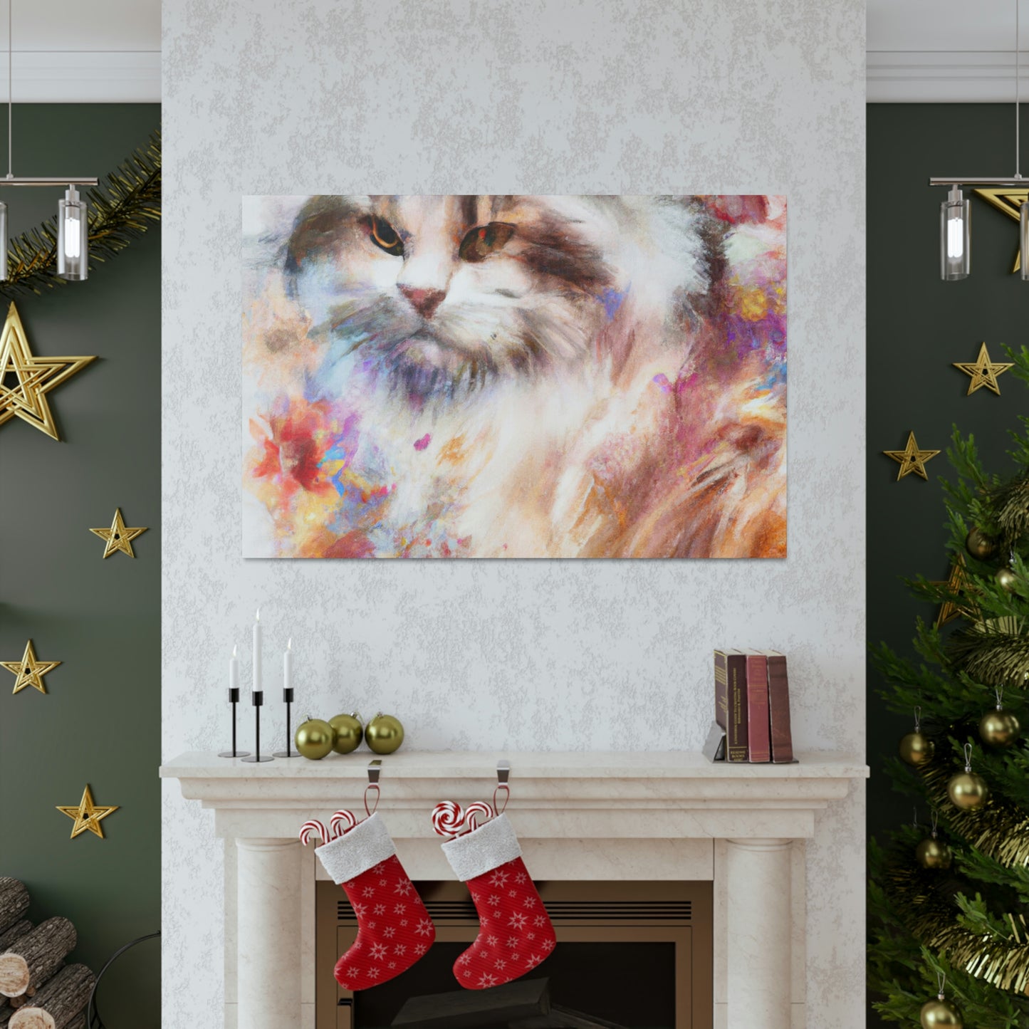 Feline Flora. - Canvas