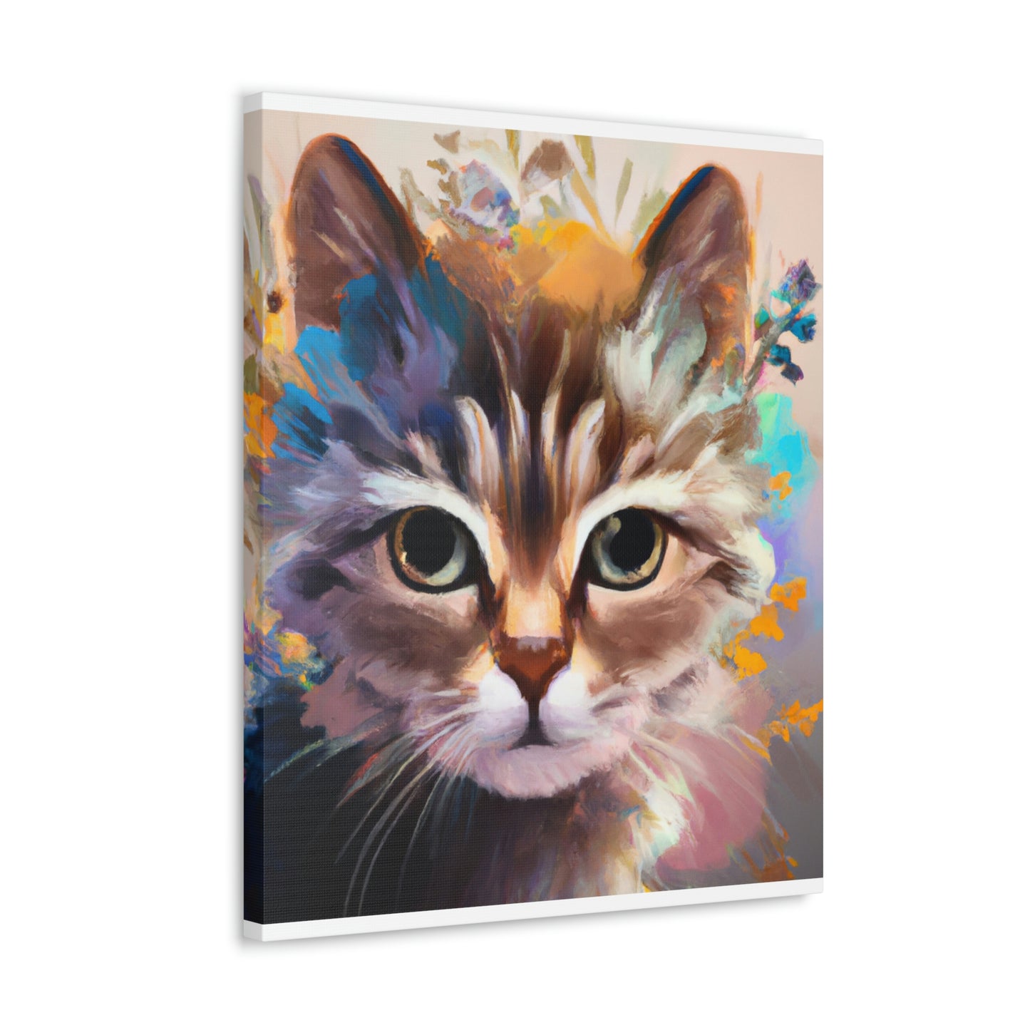 Feline Floral. - Canvas