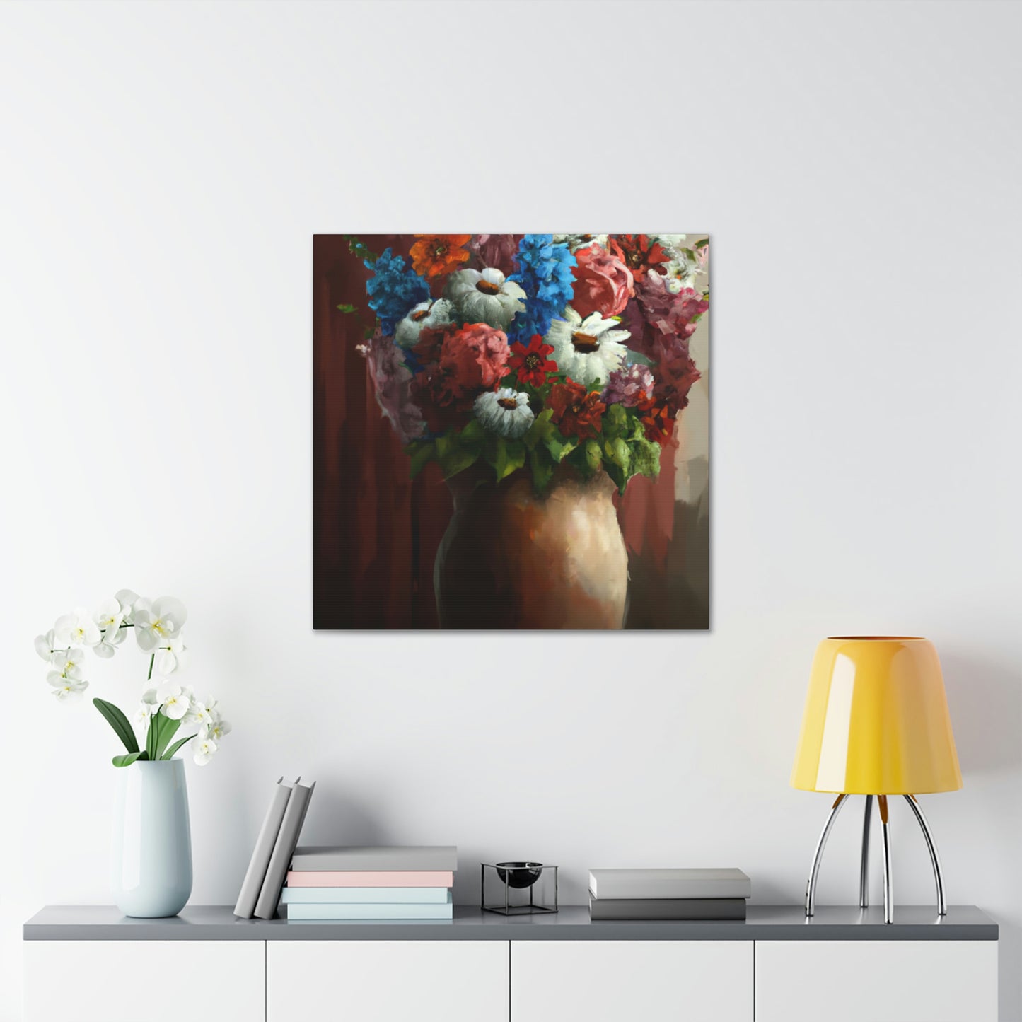 Vibrant Petal Bouquet. - Canvas