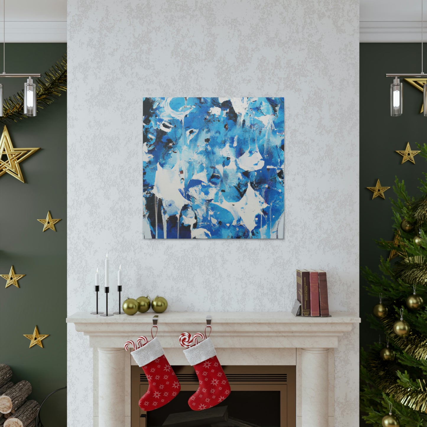 Blue Intricate Tiles - Canvas