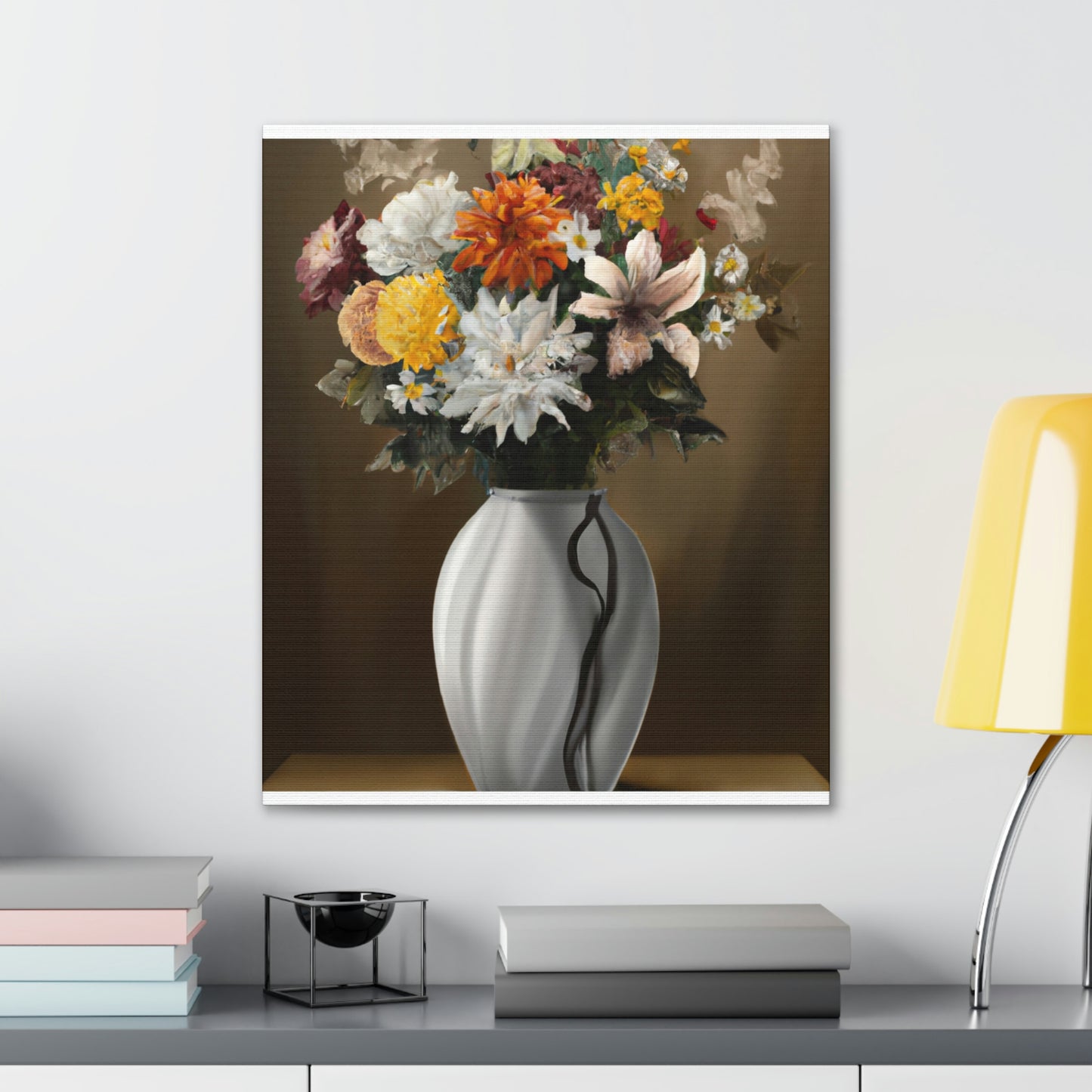 "Delicate Vase Blooms" - Canvas