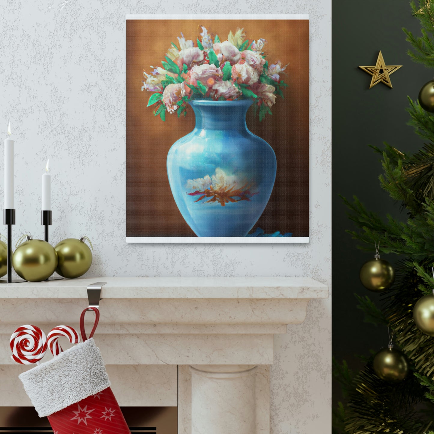 Floral Embellishment. - Canvas