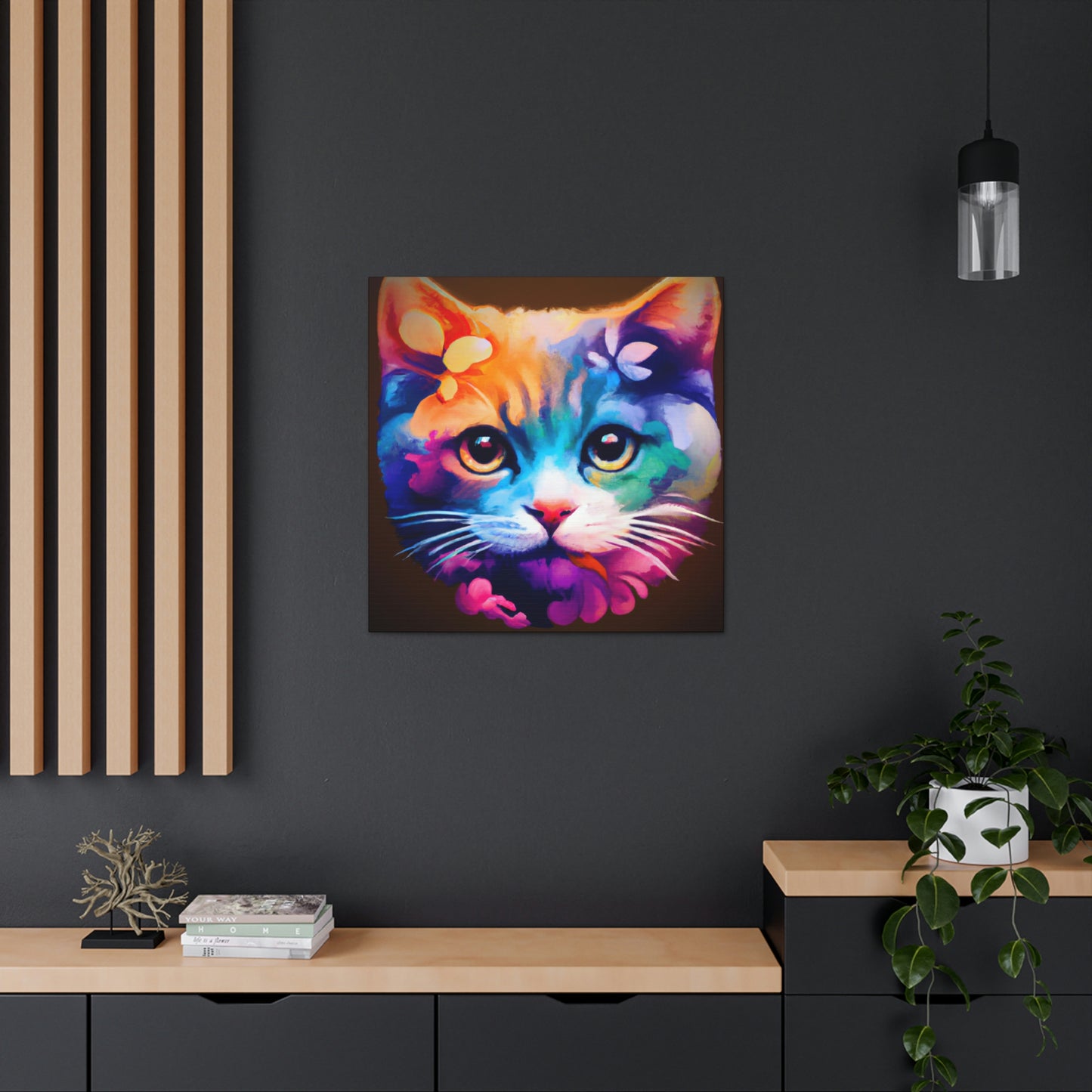 Vibrant Feline. - Canvas