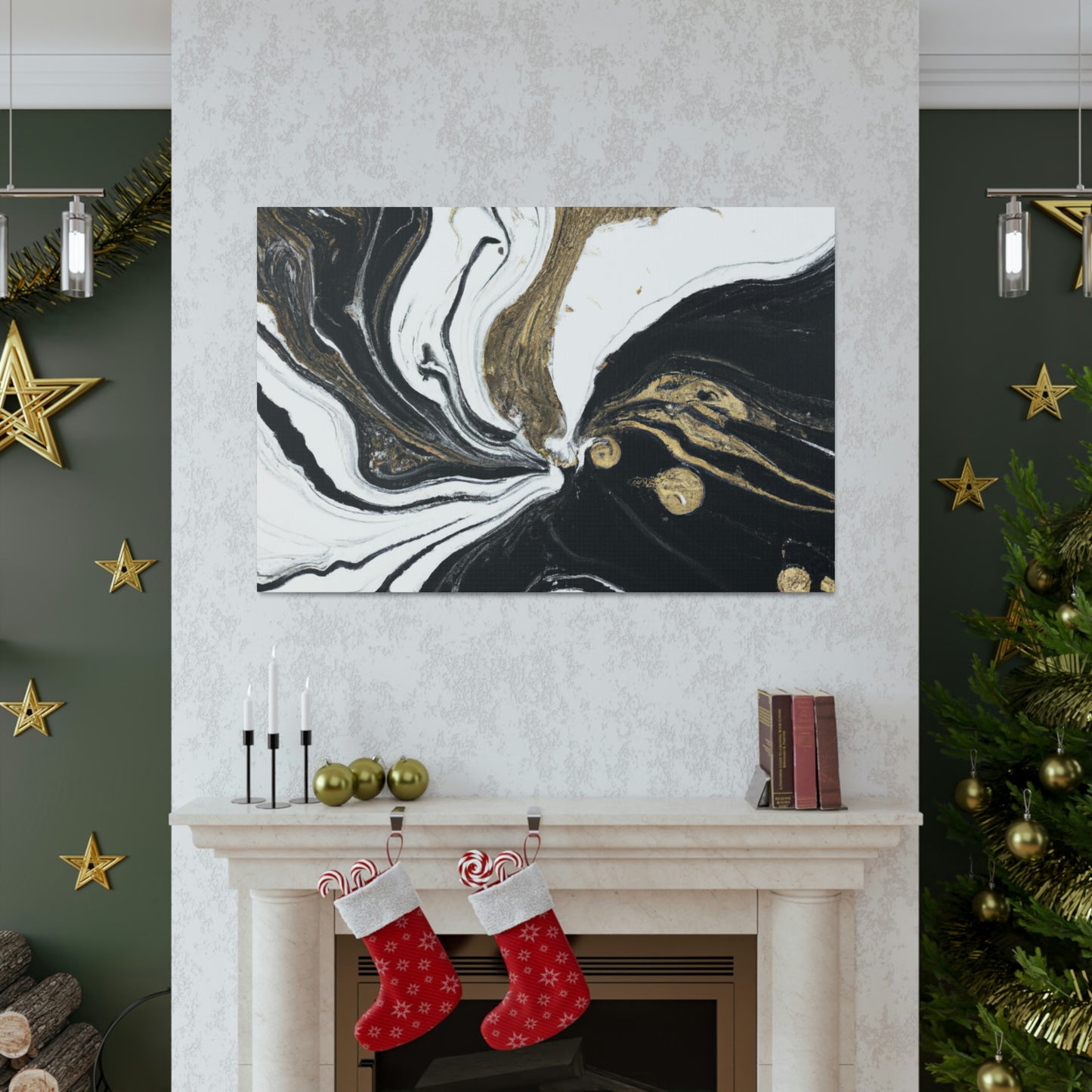 Golden Flux Flow. - Canvas