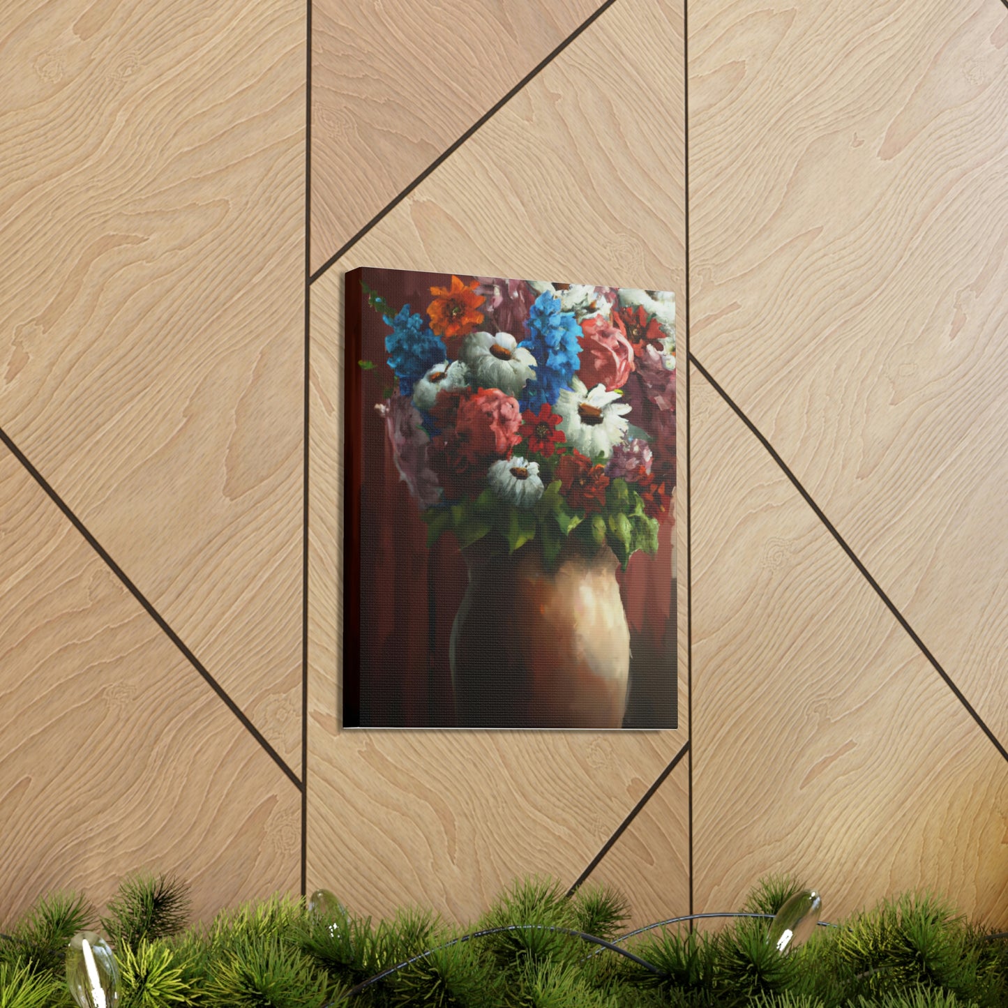 Vibrant Petal Bouquet. - Canvas