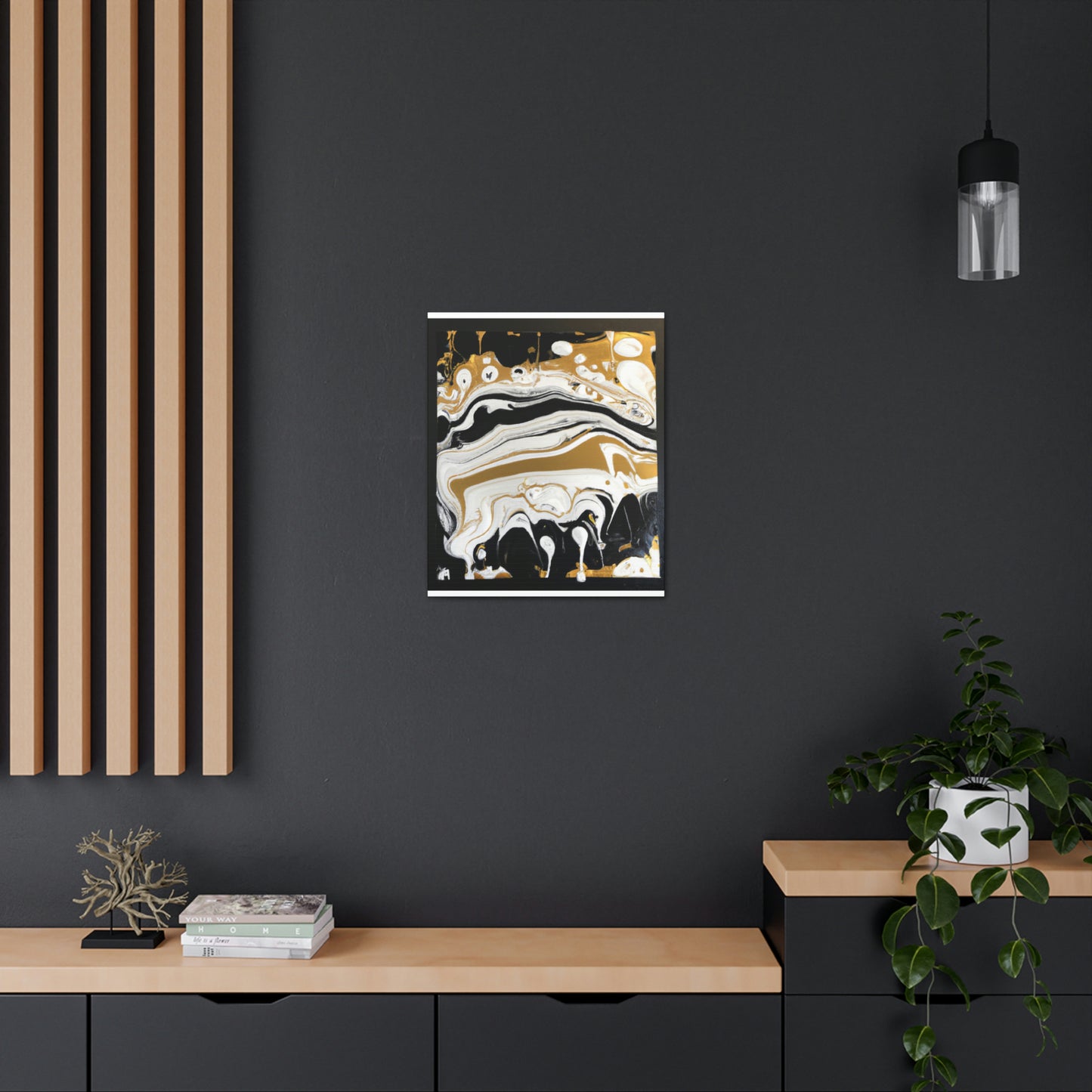 Golden Flux Swirls - Canvas