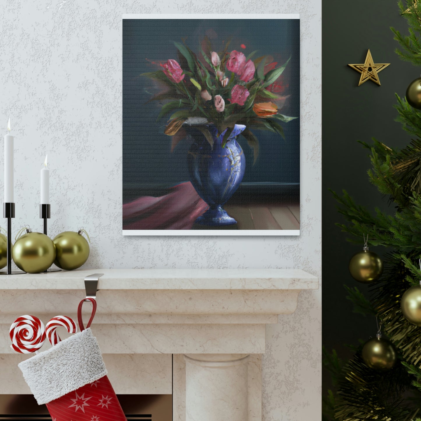 "Floral Finesse Flourish - Canvas