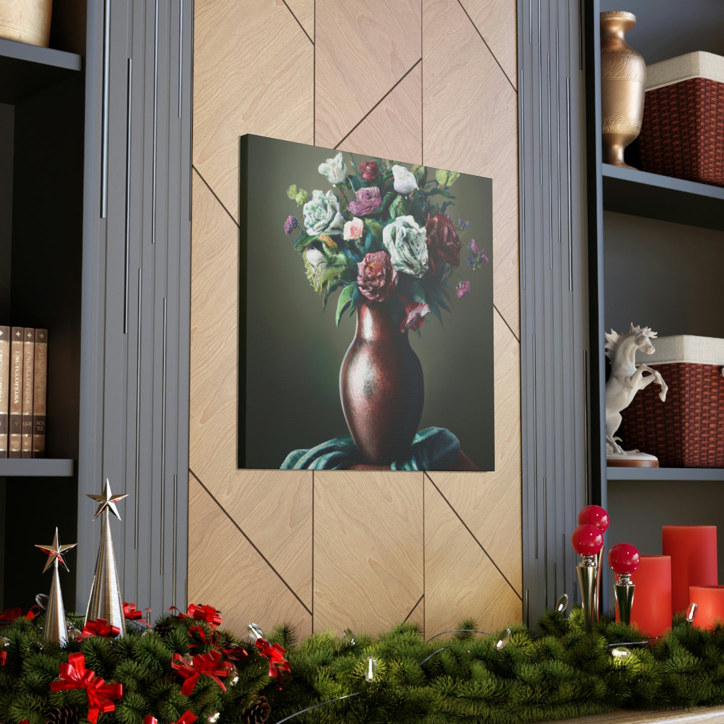 "Delicate Floral Flourish" - Canvas