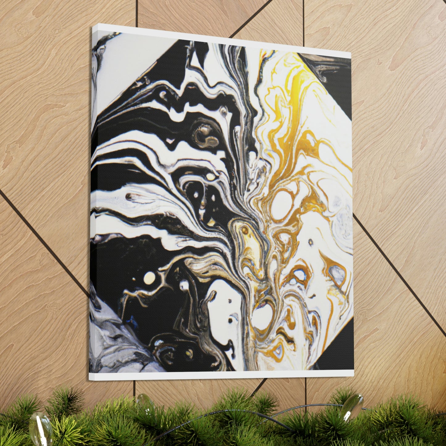 Golden Sparkle Flow. - Canvas