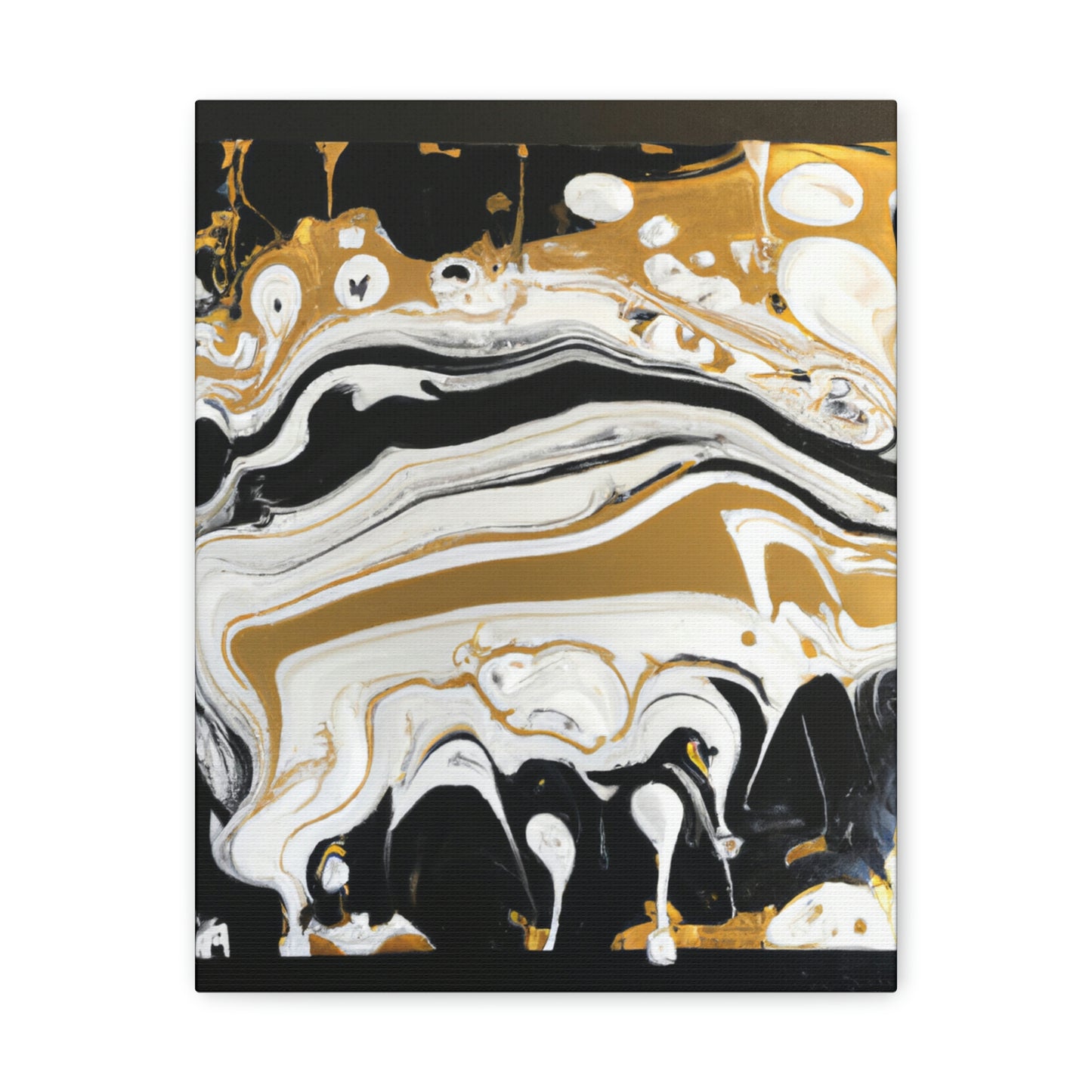 Golden Flux Swirls - Canvas