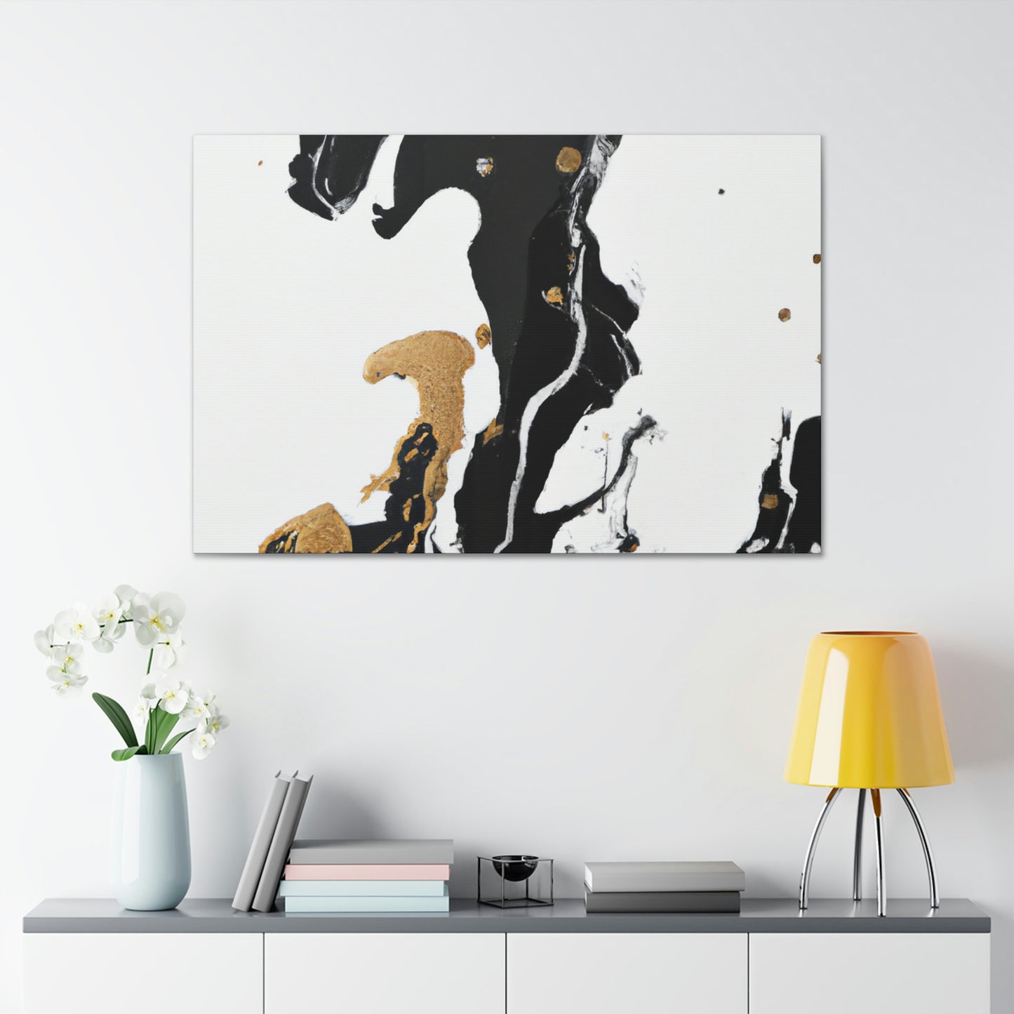 Midnight Gilded Bloom - Canvas