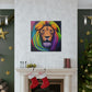 Multicolored Lion Mixture, Artful Roar Dreaming. - Canvas