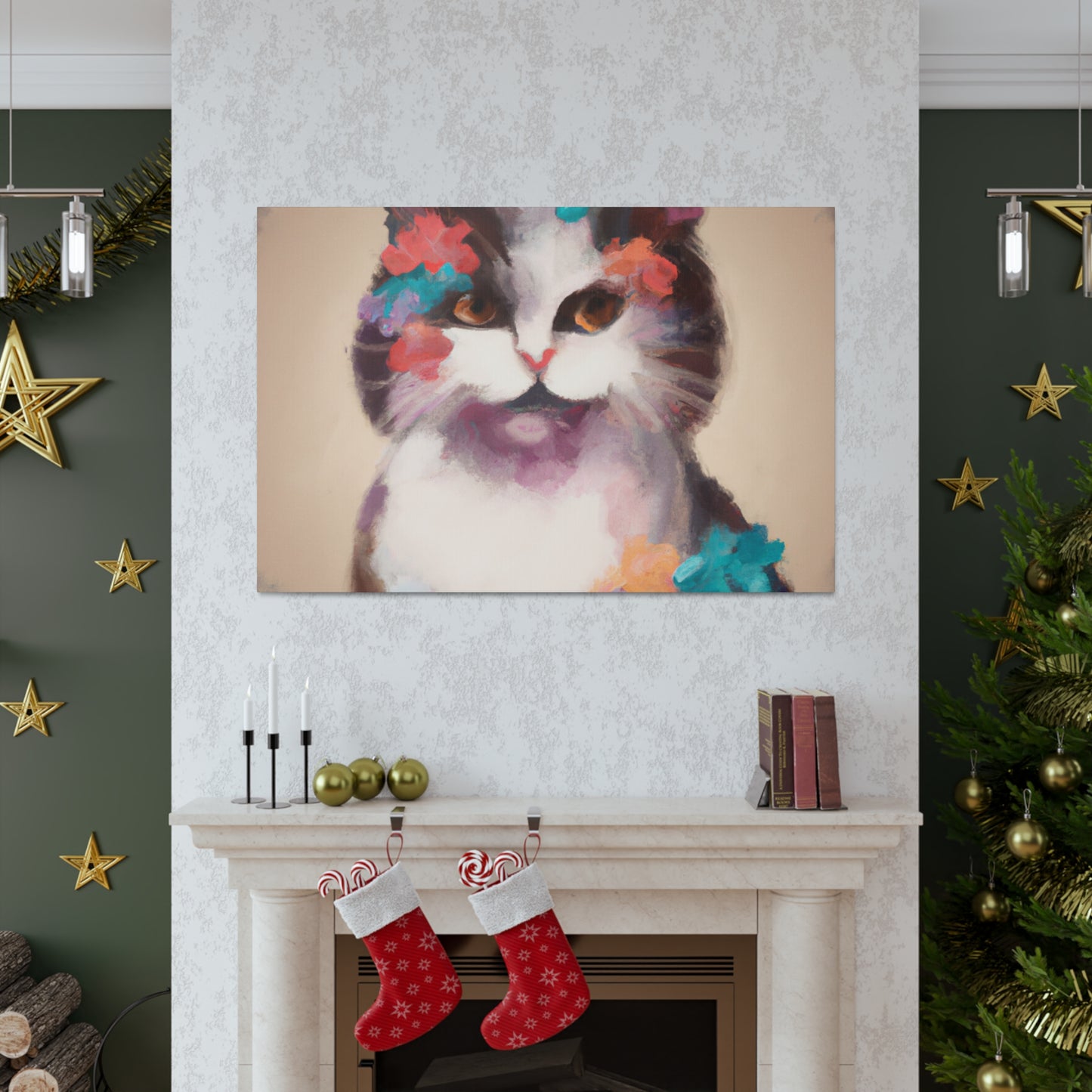 Kitty Blooms - Canvas
