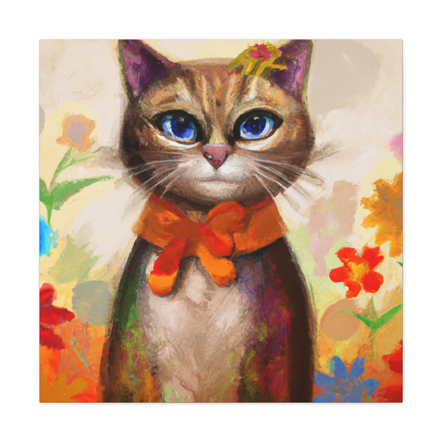 Feline Flora - Canvas