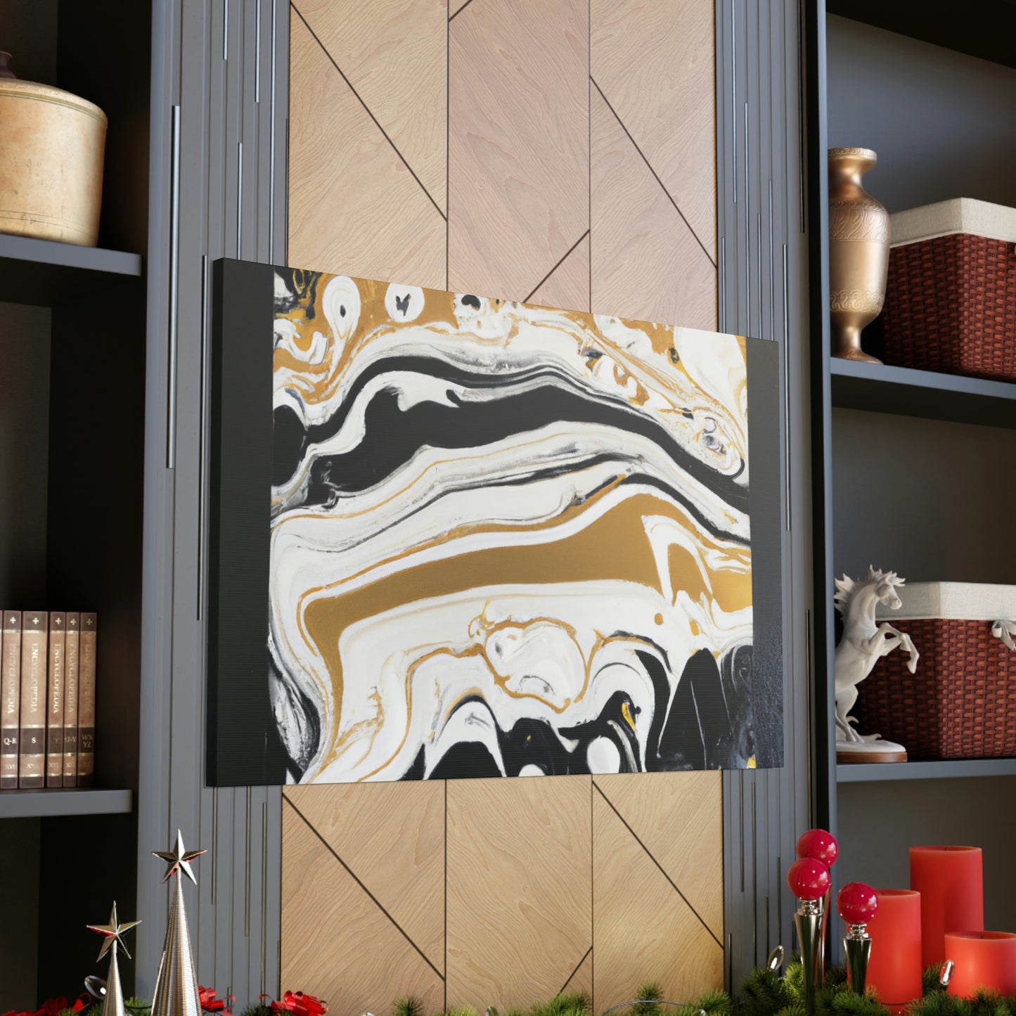 Golden Flux Swirls - Canvas