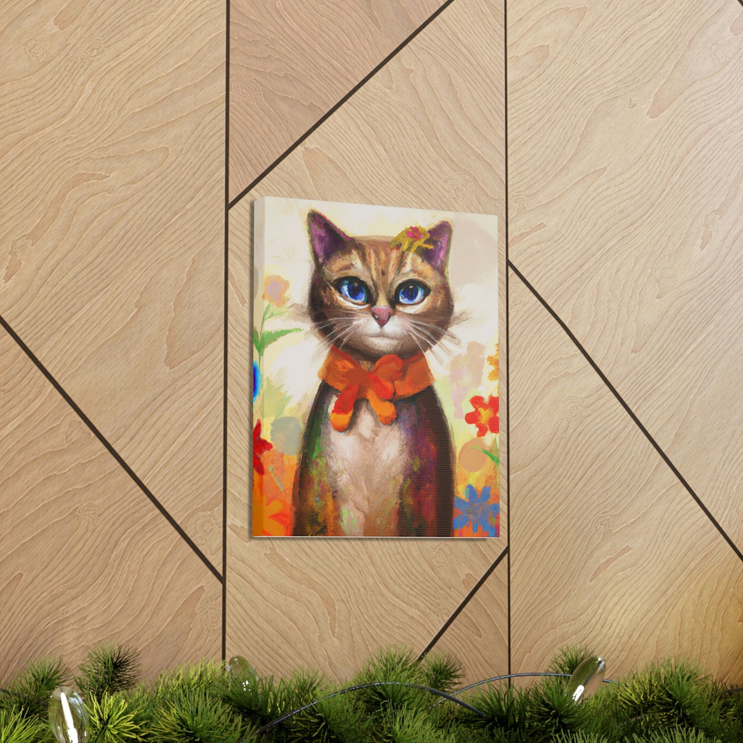 Feline Flora - Canvas