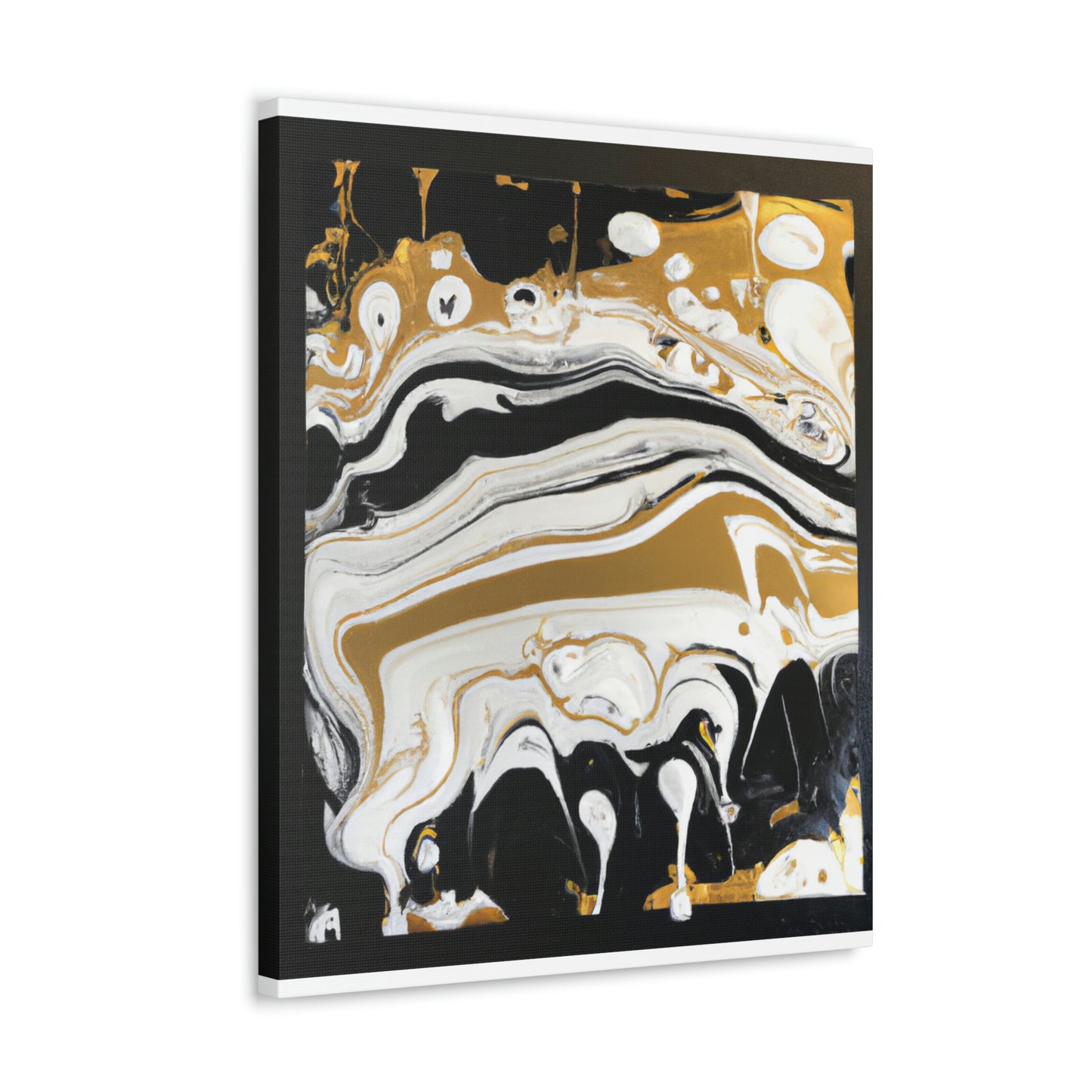 Golden Flux Swirls - Canvas