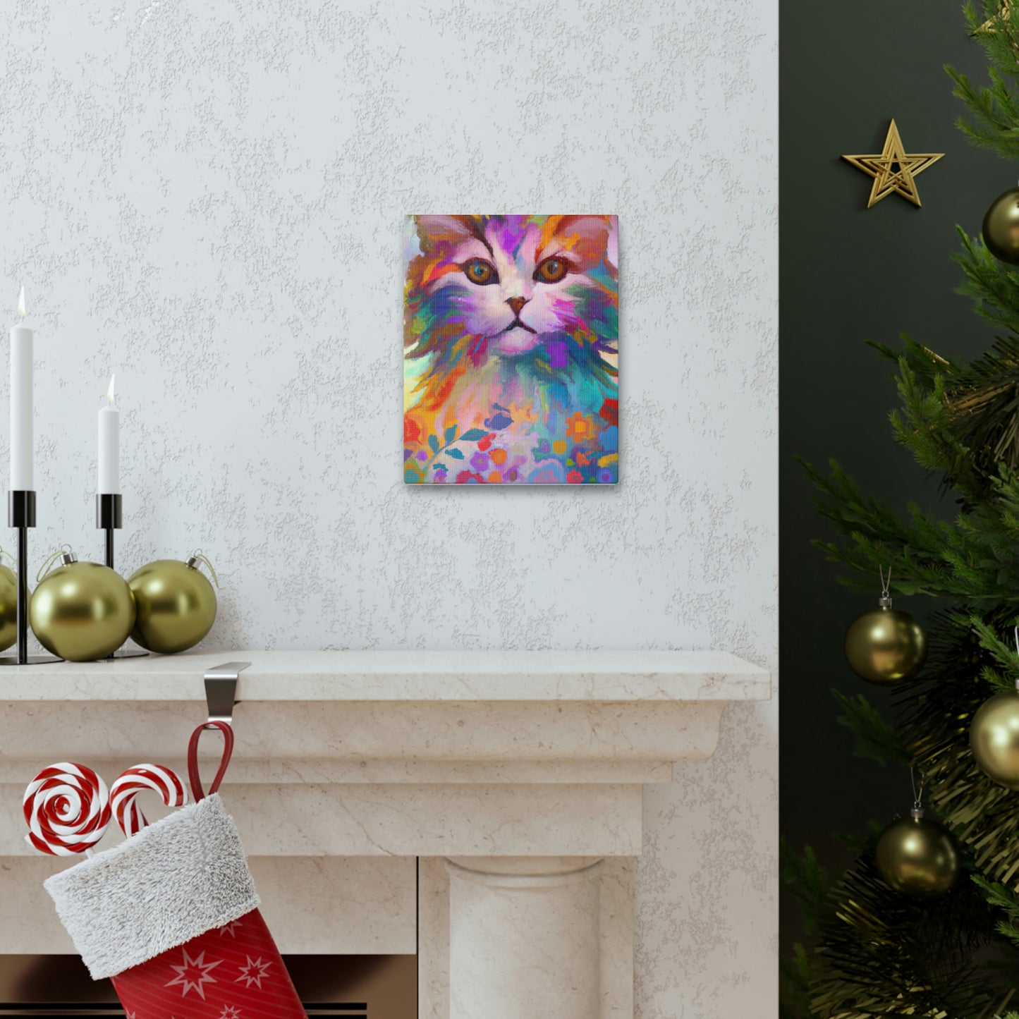 Floral Feline - Canvas