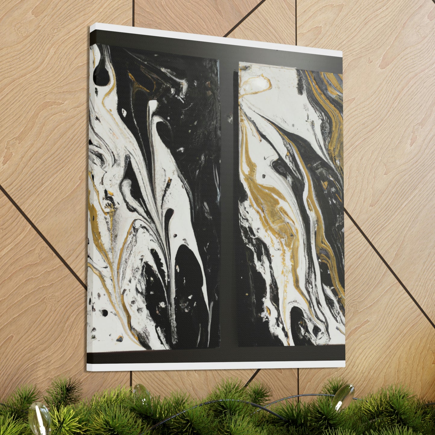 Gilded Liquid Chaos. - Canvas