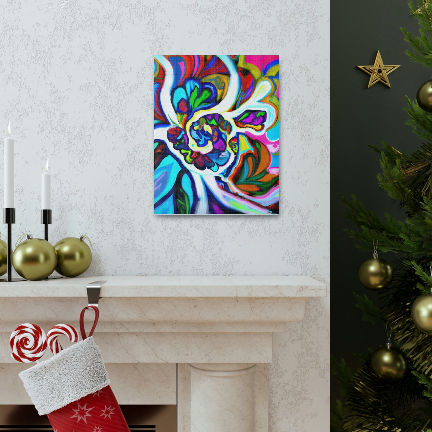 Psychedelic Bloom. - Canvas